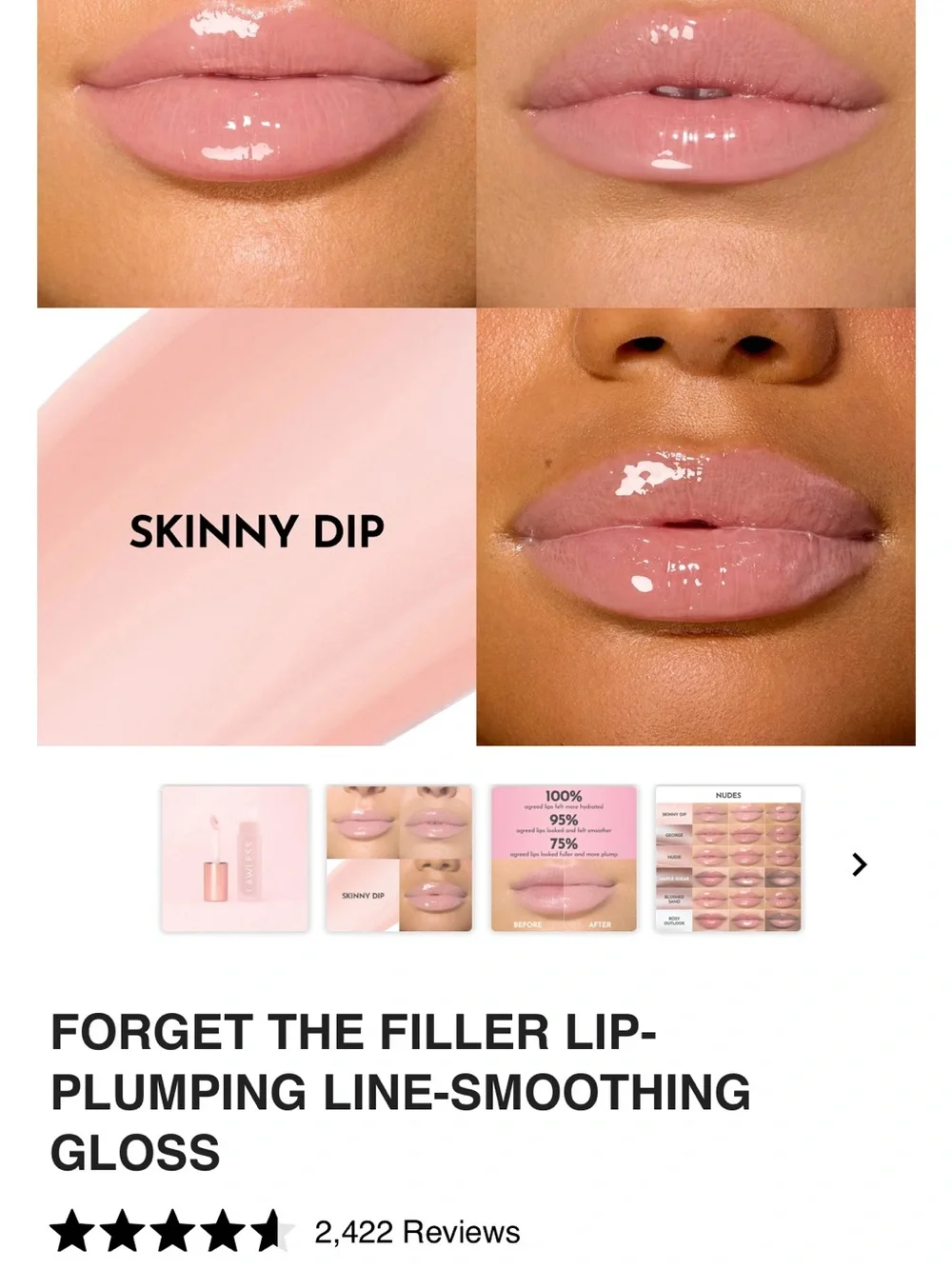Lawless Forget The Filler Lip-Plumping Line-Smoothing Gloss Violet Bloom 🆕